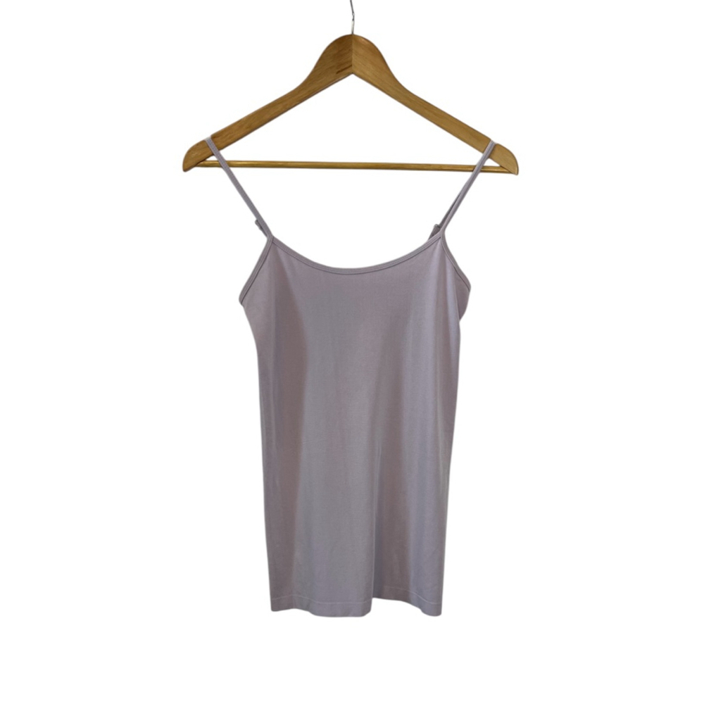NWT CEST MOI Bamboo Blend Lilac Adjustable Strap Stretch Basic Tank Top One Size
